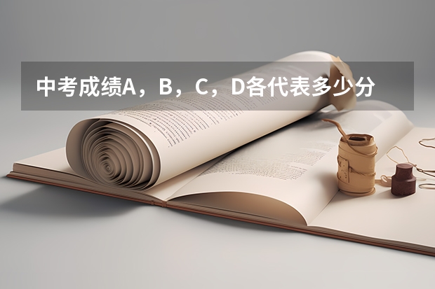 中考成绩A，B，C，D各代表多少分？