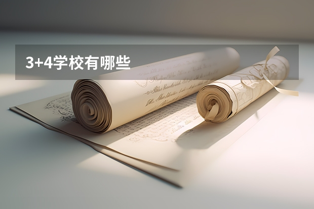 3+4学校有哪些