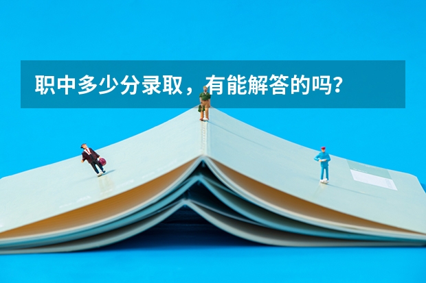 职中多少分录取,有能解答的吗?