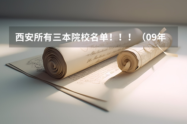西安所有三本院校名单！！！（09年代码） 苏州职业大学分数线
