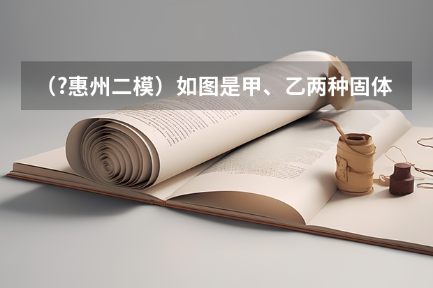 (?惠州二模)如图是甲、乙两种固体物质的溶解度曲线.回答下列问题:?(1)30℃时,甲物质的溶解度((?惠州二模)如图所示,水平推力F使物体静止于斜面上,则( )A.物体一定受到静摩擦力的作用B.)