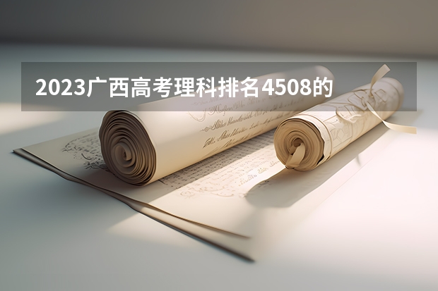 2023广西高考理科排名4508的考生报什么大学合适