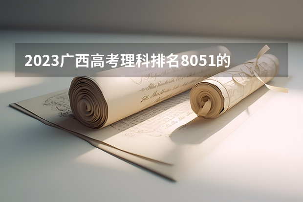 2023广西高考理科排名8051的考生报什么大学合适