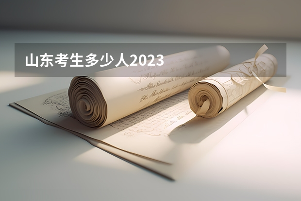 山东考生多少人2023