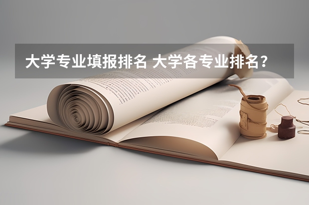 大学专业填报排名 大学各专业排名？