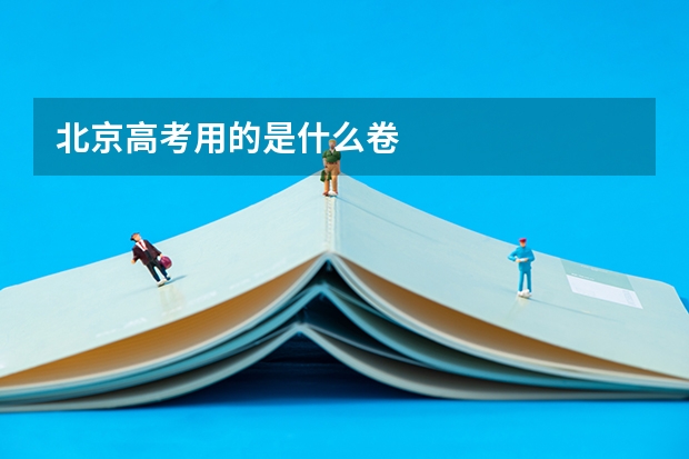 北京高考用的是什么卷